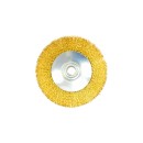 Szczotka druciana obrot.boczna 115mm mosiądz M14(100)