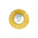 Szczotka druciana obrot.boczna 125mm mosiądz M14(60)