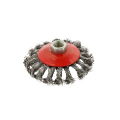 Szczotka druciana boczna pleciona 100mm M14 (100)