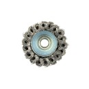 Szczotka druciana czołowa pl.65mm M14+opaska (40)