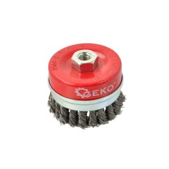 Szczotka druciana czołowa pl.100mm M14+opaska(30/50)