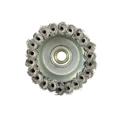 Szczotka druciana czołowa pl.100mm M14+opaska(30/50)