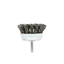 Szczotka druciana czołowa,pleciona 65mm z trzpieniem(10/100)