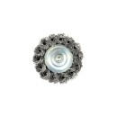 Szczotka druciana czołowa,pleciona 65mm z trzpieniem(10/100)