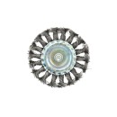 Szczotka druciana tarczowa pleciona na wiert.100mm (80)