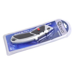 Nóż do tapet metalowy wzmacniany + 5 ostrzy  typ nr. 5 (12/144)