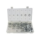 Zestaw nakrętek kontrujących z uszczelniaczem 146szt(6/20)