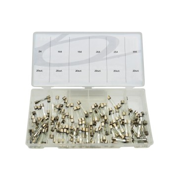 Zestaw bezpieczników szklanych 120el. (20)