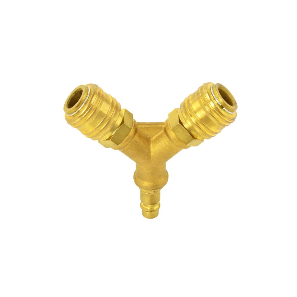 Rozdzielacz-trójnik  pneumatyczny ze złączkami 1/2" (100)