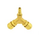 Rozdzielacz-trójnik  pneumatyczny ze złączkami 1/2" (100)