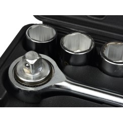 Zestaw kluczy nasad.21el.3/4" 6-kąt.19-50mm/czarna walizka/(2)