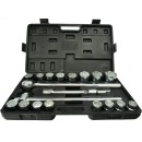 Zestaw kluczy nasad.21el.3/4" 12-kąt.19-50mm/czarna walizka/(2)