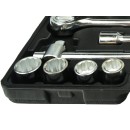 Zestaw kluczy nasad.21el.3/4" 12-kąt.19-50mm/czarna walizka/(2)