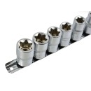 10el.kpl.nasadek torx E10-24,1/2"na listwie GEKO(20)