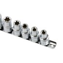 10el.kpl.nasadek torx E10-24,1/2"na listwie GEKO(20)