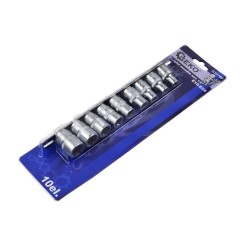 10el.kpl.nasadek torx E10-24,1/2"na listwie GEKO(20)