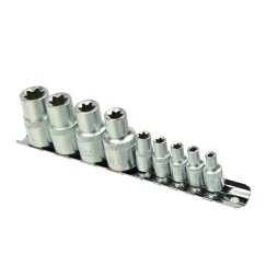 9el.kpl.nasadek torx E4-16,1/4&1/2"na listwie GEKO(20)