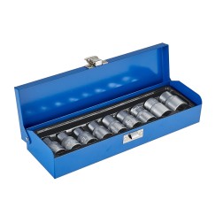 9el.kpl.nasadek torx E10-24,1/2"GEKO,walizka(20)