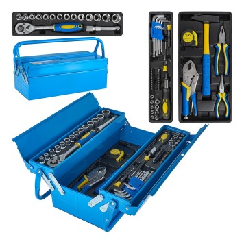 Skrzynka narzędziowa z wyposażeniem 64el.metal box(2)