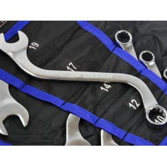 Kpl. kluczy płasko-oczkowych typu S do alternatorów 10-19mm (50)