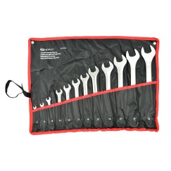 Klucze pł.-oczk. satynowe 6-32mm 12el.CRV (1/8)