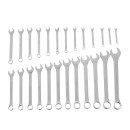 Klucze płasko-oczkowe satyna 6-32mm 25el.CRV/op.płachta/(4)