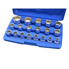 Zestaw 19szt.nasadek dwunastokątnych 8-32mm(walizka)(10)