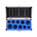 Zestaw nasadek do zniszczonych śrub 10el. alu.op. (25/30)