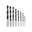 Kpl.8szt.wierteł do drewna 3-10mm(100)