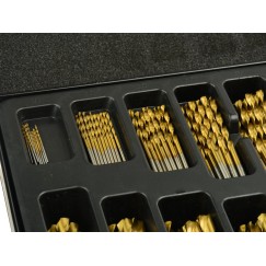 Zestaw 170szt.wierteł HSS TiN do metalu m. box(5)