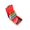 Kpl.wierteł 19szt.1-10mm HSS TiN met.box(40/80)