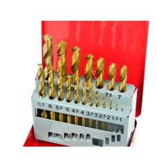Kpl.wierteł 19szt.1-10mm HSS TiN met.box(40/80)
