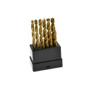 Kpl.wierteł 19szt.1-10mm HSS TiN plast.box (5/50)