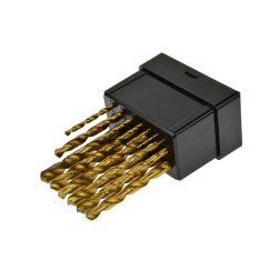 Kpl.wierteł 19szt.1-10mm HSS TiN plast.box (5/50)