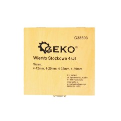 Zestaw wierteł stożkowych HSS TiN 4el.(4-12,4-20,4-32,4-39)(20)