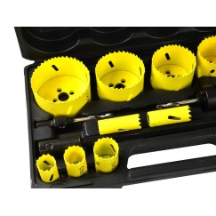 Zestaw otwornic Bimetal do metalu i drewna 17el. plastic box (5/10)