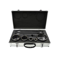 Zestaw frezów do muru 9el.(30,40,65,80,100mm+2 adaptery)(4)