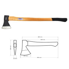 Siekiera PROFI 1600Gx32" (drewniany trzonek) (6/12)