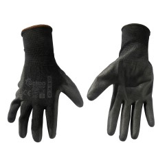 Rękawice ochronne GEKO r.9/czarne/(12/300)