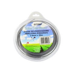 Żyłka do podkaszarki zbrojona (kwadrat) 2,4mmx50m (10/20)