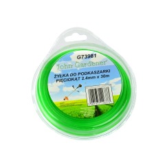 Żyłka do podkaszarki pięciokąt  2,4mmx30m  (10/80)