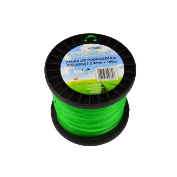 Żyłka do podkaszarki pięciokąt  2,4mmx100m (24)