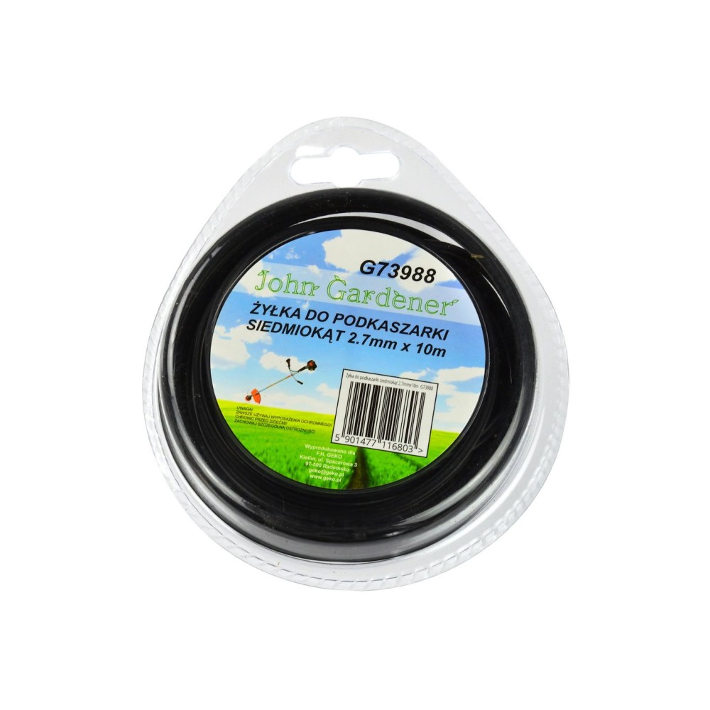 Żyłka do podkaszarki siedmiokąt 2,7mmx10m  (10/120)