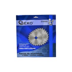 Tarcza do aluminium z widią 250mmx100Tx32mm + zestaw redukcji (25/50)