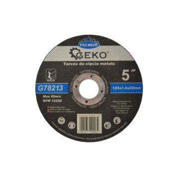 Tarcza do cięcia metalu GEKO PREMIUM 125x1.6 Inox (10/100/200/400)
