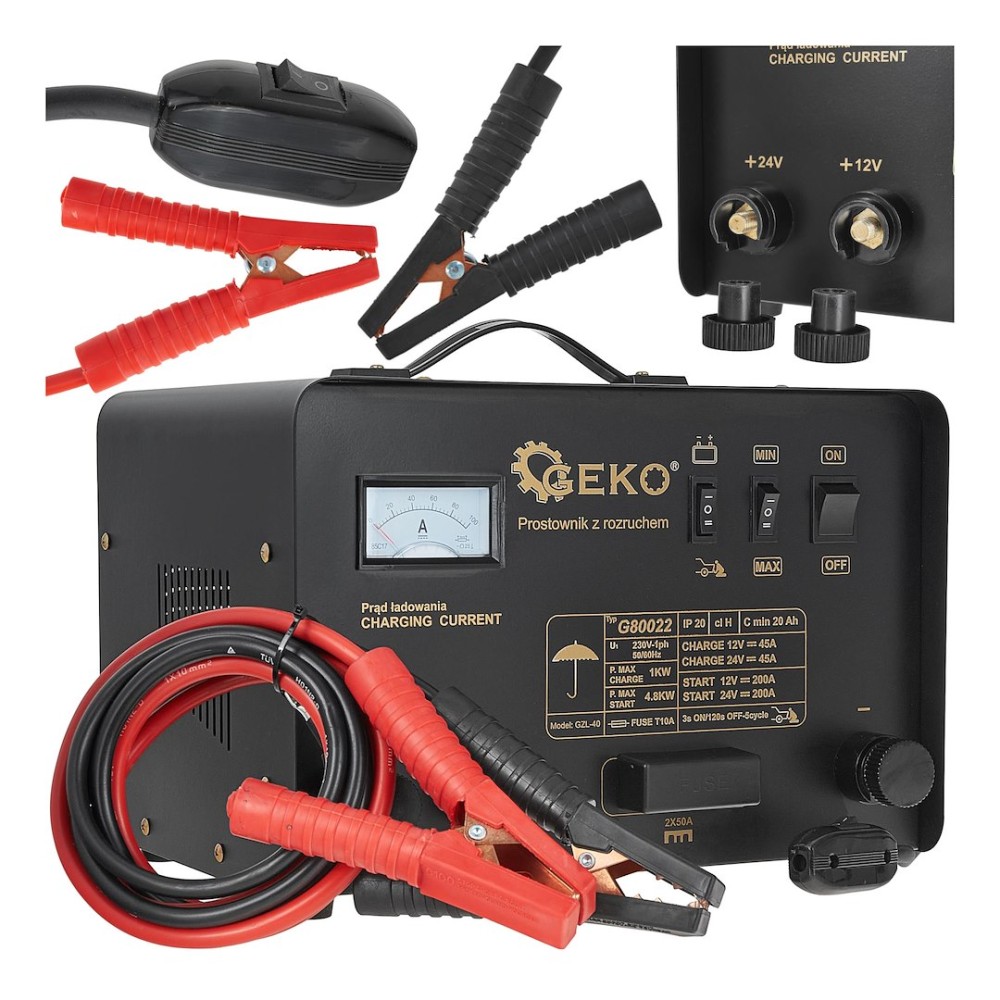 Prostownik z rozruchem 12/24V 200A + pilot (1)