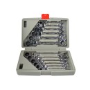 Klucze p-o z łamane grzechotką 8-19mm 12el./walizka/(8)