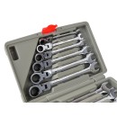 Klucze p-o z łamane grzechotką 8-19mm 12el./walizka/(8)