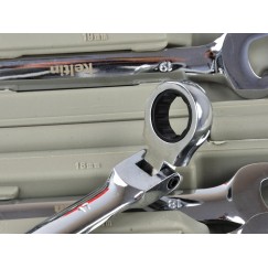 Klucze p-o z łamane grzechotką 8-19mm 12el./walizka/(8)