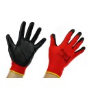 Rękawice ochronne GEKO  r.8 /RED Nitryl/(12/300)
